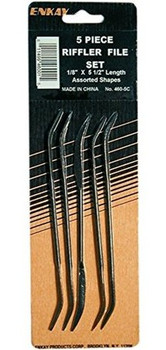 5pc Assorted Riffler File Set Enkay