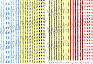 Double Sided Warning & Caution Tape, Printed Paper (15 different types) 1/35 Matho Models