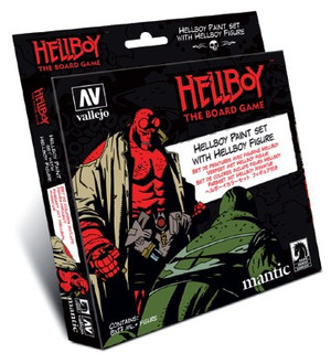 Hellboy w/Resin Figure Model Color Paint Set (8 17mL Colors) for Board Game Vallejo Paint