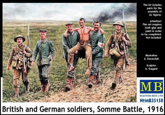 WWI Hand-to-Hand Fight German & British Infantrymen (5) 1/35 Masterbox