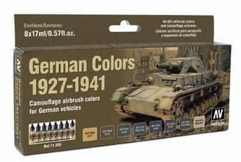 Vallejo Model Air Set - Ultra Airbrush + 10 Camo Colours - Panzer Models
