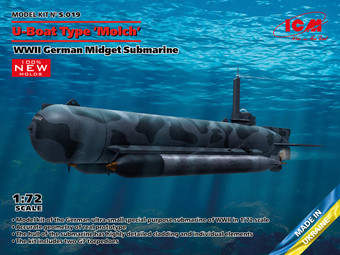 U-Boat Type Molch WWII German Midget Submarine 1/72 ICM Models