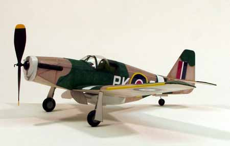 P-51B Mustang Rubber Powered Model Airplane Dumas