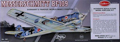 Messerschmitt BF-109 Balsa Model Kit Guillows