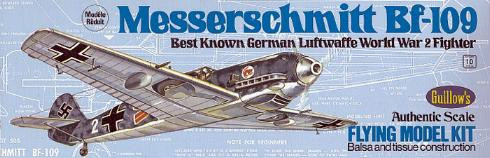 Messerschmitt BF-109 Balsa Model Airplane Guillows