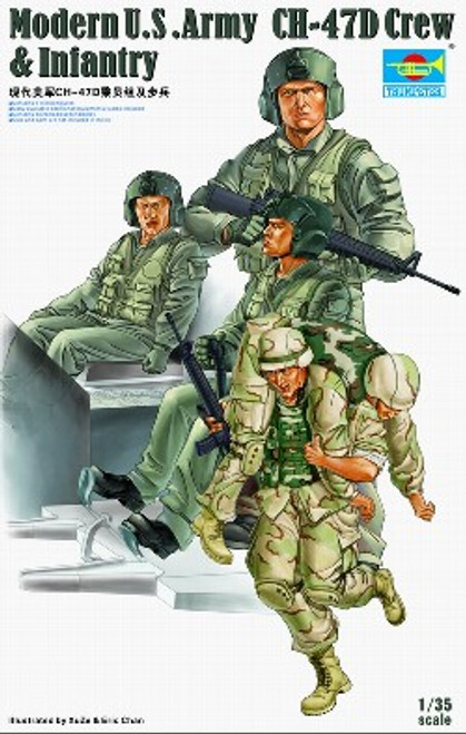 CH-47 Helicopter Crew US Army Vietnam Figure Set (4) 1/35 Trumpeter