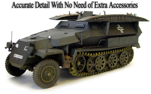 SdKfz 251/7 Ausf C Pioneer Assault Bridge Strumbrucke Tracked Vehicle 1/35 AFV Club
