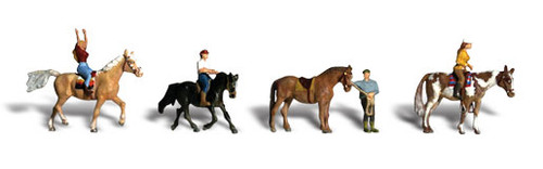 Scenic Accents Horseback Riders HO Scale Woodland Scenics