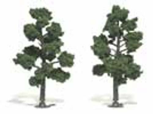 Medium Green Ready-Made Trees  5" - 6" Woodland Scenics