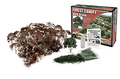 Dark Green Forest Canopy Woodland Scenics