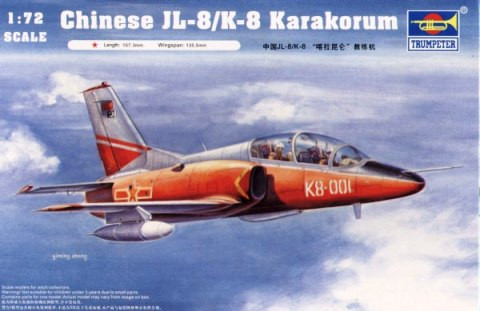 Chinese JL-8 K-8 Karakorum Trainer Aircraft 1/72 Trumpeter