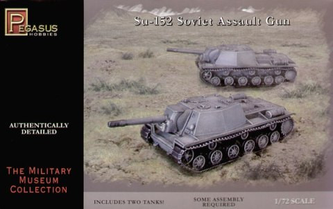 Su-152 Soviet Tanks w/Assault Gun (2) (Snap Kit) 1/72 Pegasus