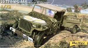 Jeep Willys w/Trailer 1/35 Heller