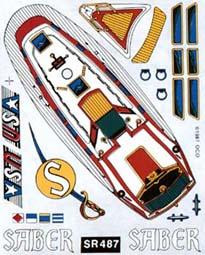 Sail Boat Racer Dry Transfer "Saber" Woodland Scenics