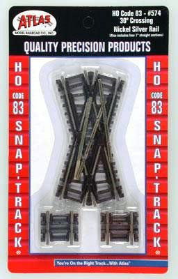 Code 83 Nickel Silver 30 degree Crossing HO Scale Atlas Trains