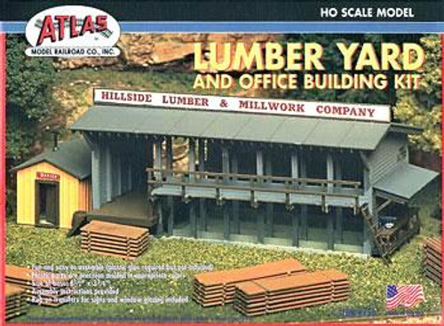 Lumber Yard & Office Kit HO Scale Atlas Trains
