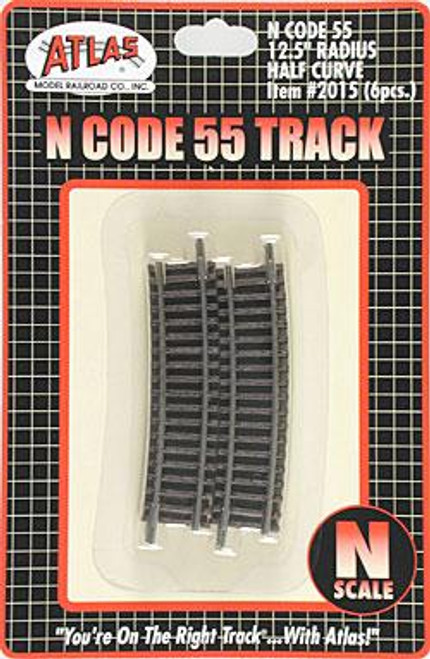 N Code 55 Nickel Silver 12.5" Radius Half Section Track (6) Atlas Trains