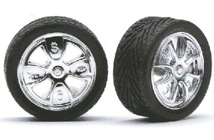 Got Money 23" Spinning Centers Chrome Rims w/Tires (4) 1/24-1/25 Pegasus