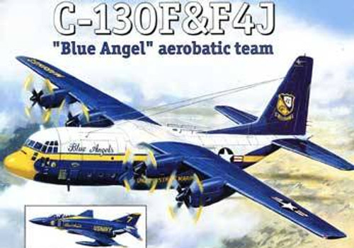 C-130 Hercules & F-4J Blue Angel Aerobatic Team Aircraft (2 Kits) 1/144 A-Model