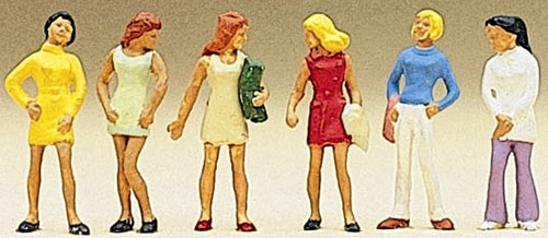 Female Teenagers (6) HO Scale Preiser Models