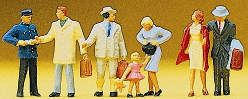 Passengers Departing at Gate (7) HO Scale Preiser Models