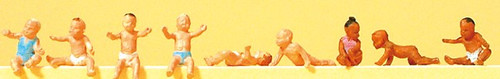 Babies (9) HO Scale Preiser Models