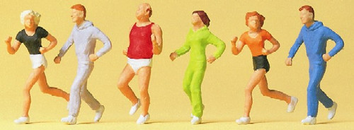 People Jogging (6) HO Scale Preiser Models