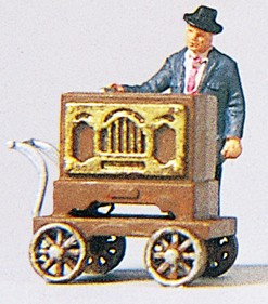 Organ Grinder w/Wagon & Monkey HO Preiser Models