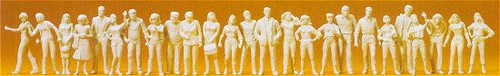 Unpainted People Standing & Walking (25) (Kit) 1/72 Preiser Models