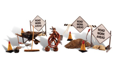 Road Crew Accessory Details O Scale Woodland Scenics