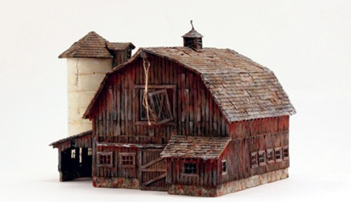 Built-N-Ready Old Weathered Barn HO Scale Woodland Scenics