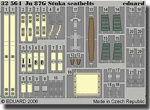 Seatbelts Junkers Ju87F Stuka for HSG (Painted) 1/32 Eduard