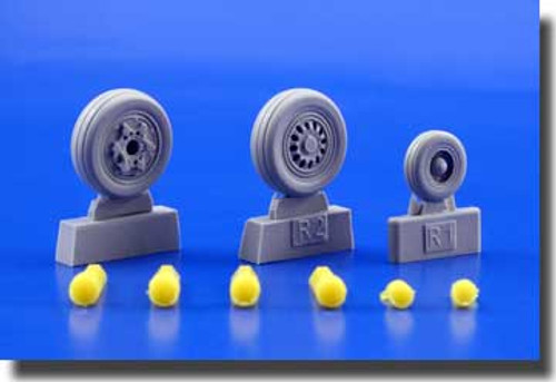 F-16 Late Wheels for KIN (Photo-Etch & Resin) 1/48 Eduard