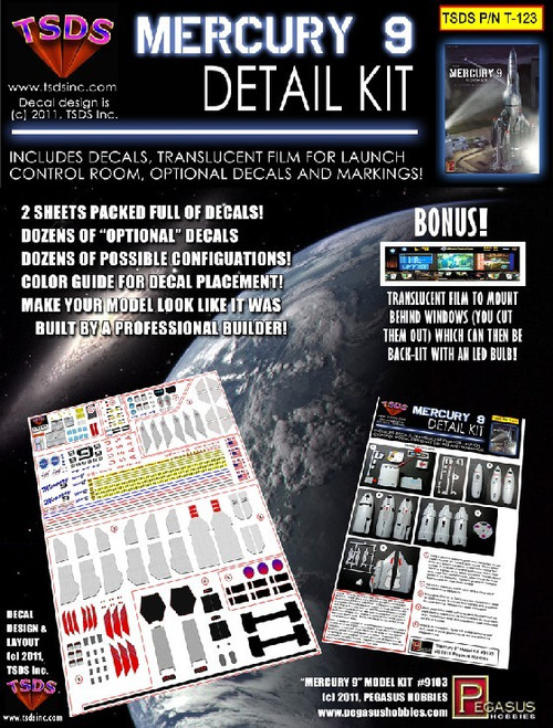 Mercury 9 Rocket Ship Decal Set for PGH 1/350 TSDS