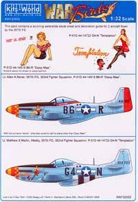 P-51D Lt.allen K. Abner Dasiy Mae, Lt. M. Martin Temptation 1/32 Warbird Decals