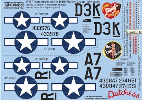 P-47D Hard to Get, The Down Necker 1/48 Warbird Decals
