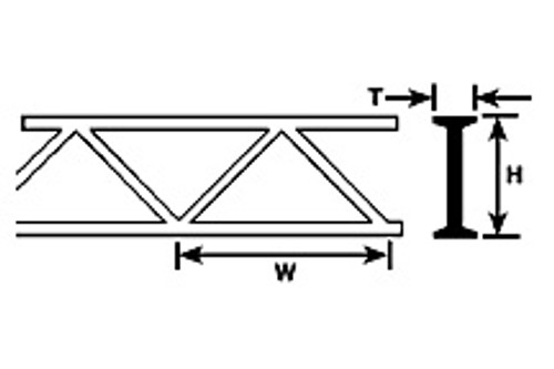 1/8 White Warren O.W. Truss Styrene (2) Plastruct Supplies