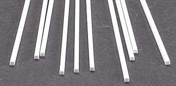 .100 x Square Rectangular Rods Styrene (10) Plastruct Supplies