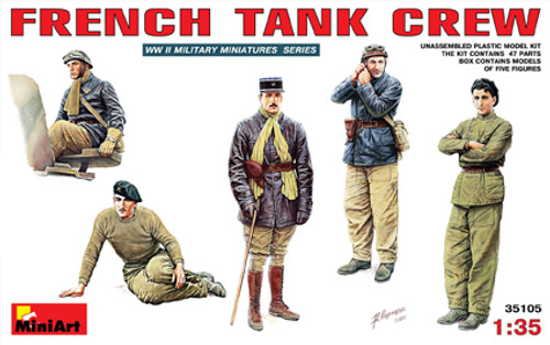 French Tank Crew (5) 1/35 Miniart