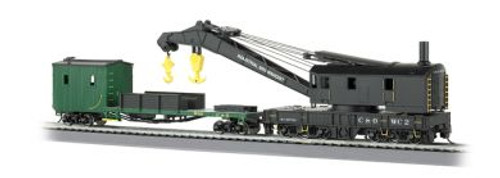 250-Ton Steam Crane Car & Boom Tender Chesapeake & Ohio HO Bachmann Trains