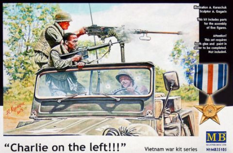 Charlie on Left! US Jeep Crew & Viet Cong 1/35 Master Box