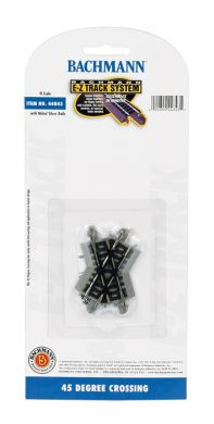 45 Degree Crossing Nickel Silver Track (1/Cd) N Bachmann Trains