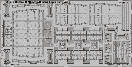 Halifax B Mk I/II Wing Bomb Bay for RVL 1/72 Eduard
