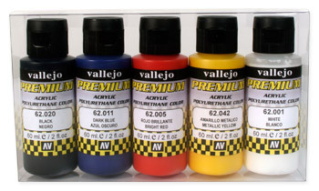 60ml Bottle Basic Opaque Premium Paint Set (5 Colors) Vallejo
