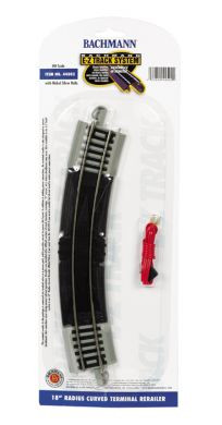 Terminal Rerailer w/Wire Nickel Silver Track 18" Radius  (1/Cd) HO Bachmann Trains