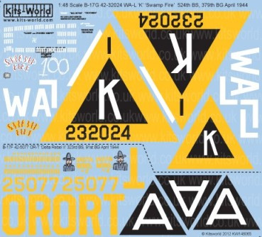 B-17 Swamp Fire, Delta Rebel II 1/48 Warbird Decals