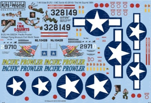 B-25J The Ink Squirts, Pacific Prowler 1/48 Warbird Decals