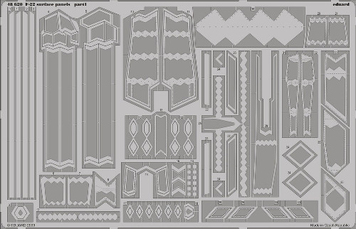 F-22 Surface Panels For Academy 1/48 Eduard