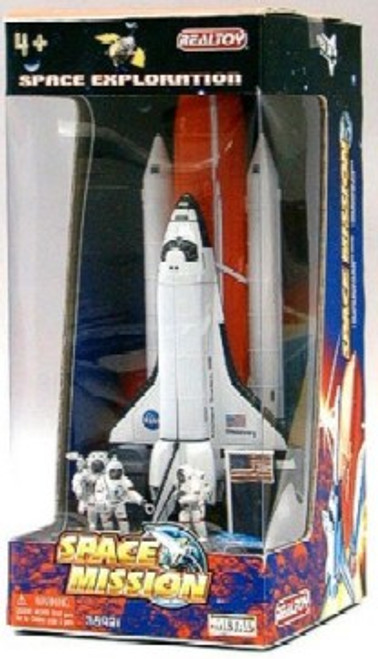 Space Shuttle w/Booster & Astronauts Die Cast Playset Real Toy