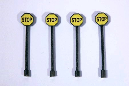 Pre 1958 Custom Stop Sign Yellow (4) JL Innovative HO